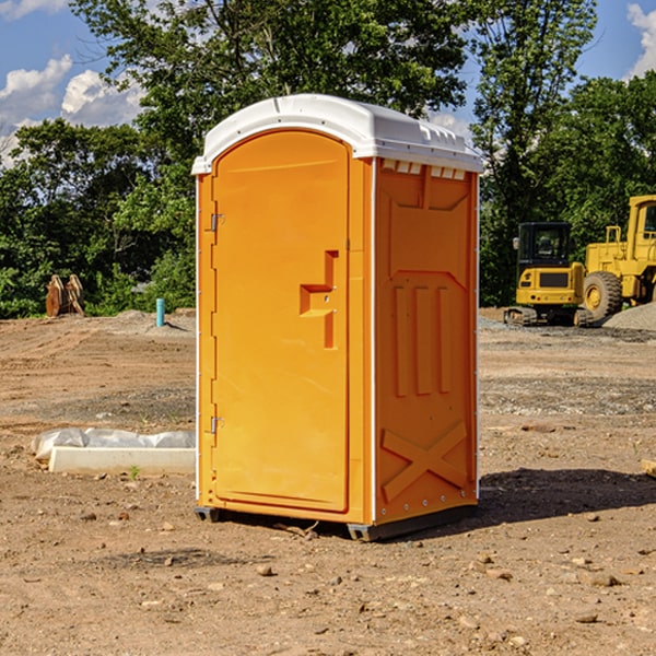 can i customize the exterior of the porta potties with my event logo or branding in North Pitcher